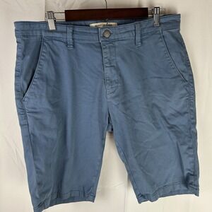 Mavi Shorts Mens 35 Jacob Blue Chino Casual‎ Flat Front Stretch 10" Inseam